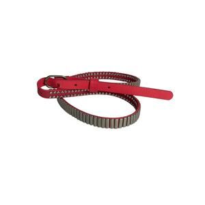 Pink Skinny‎ Y2K Silver Studded Reversible Belt Heavy 40"